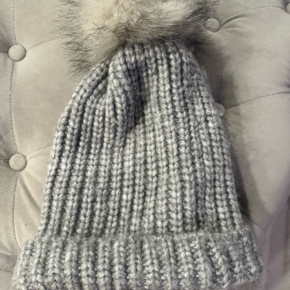 Express Gray Knit Beanie